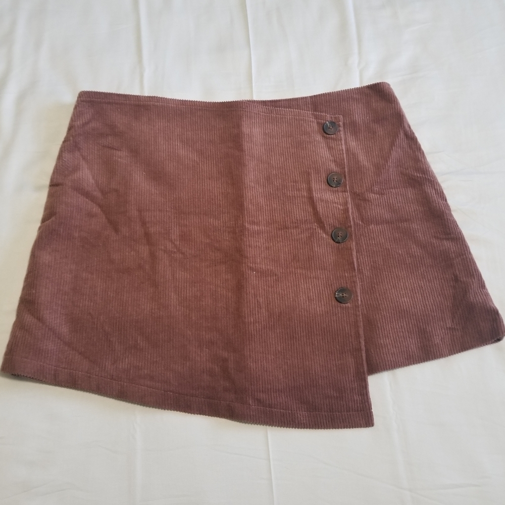 Mauve corduroy skirt